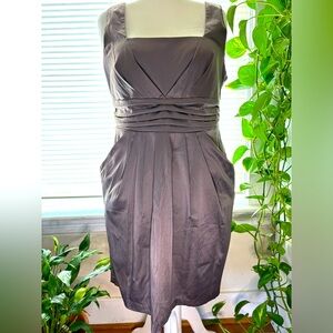 Holiday Party! Stretch sateen dress with tie